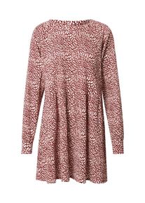 Miss Selfridge, Femmes Robe 'Smock', bourgogne / blanc