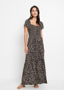 Maxikleid aus Viskose-Mix in schwarz, Grösse 36/38 (S), bonprix
