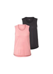 Tchibo - 2 tops de sport - taille: L - noir/rose