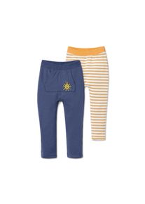 Tchibo - Pantalons molletonn&eacute;s pour b&eacute;b&eacute;s - B&eacute;b&eacute; - taille: 62/68 - bleu/jaune