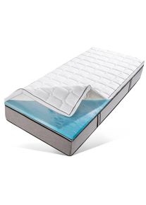 Topper »Aaron, Topper 90x200 cm,180x200 cm« Matratze, Boxspringbett geeignet, ergonomisch, Made in EU , weiss , RIBECO , Bezug: 100% Polyester