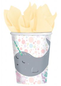 Amscan 8 Narwal Party Becher 250ml