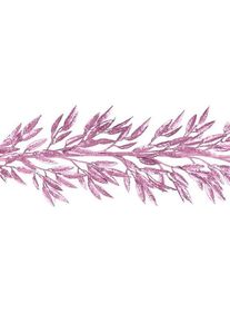 Ghirlanda di foglie luccicanti rosa