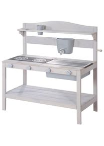 Outdoor-Spielküche »Matschküche, grau lasiert, aus Holz« FSC - schützt Wald , grau , Roba