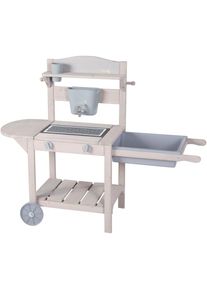 Outdoor-Spielküche »Mobile Matschküche BBQ, aus Holz« FSC - schützt Wald , grau , Roba