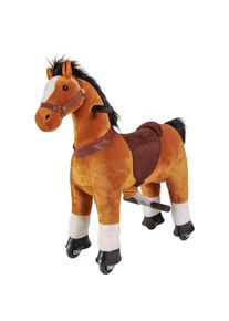 My Baby Lou Reitpferd , Braun , Metall, Textil , 27x85x76 cm , unisex , AZO-frei, Bsci, EN 71 , Fussst&uuml;tzen, Haltegriffe , Spielzeug, Kinderfahrzeuge, Sonstige Kinderfahrzeuge