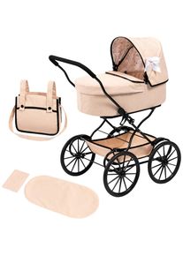 BAYER , Puppenwagen »nostalgisch« inklusive Umhängetasche , beige
