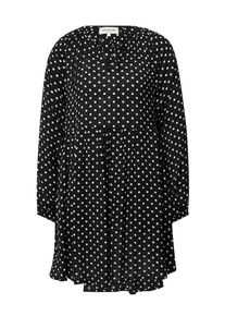 Lollys Laundry Blusenkleid 'Lucca' Damen, schwarz / wei&szlig;, Gr&ouml;&szlig;e 34