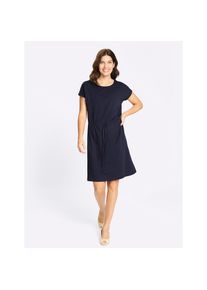 Classic Basics, Unisex, Shirtkleid &raquo;Jersey-Kleid&laquo;, marine, 52, Normalgr&ouml;ssen, Tunnelzug und Bindeband auf Taillenh&ouml;he