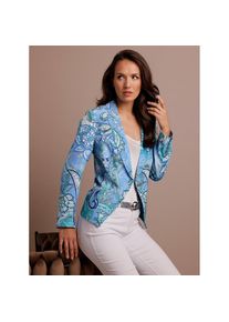 CREATION L PREMIUM, Unisex, CREATION L PREMIUM Jackenblazer &raquo;Seiden-Blazer&laquo;, himmelblau, eisblau, bedruckt, 48, 100% Seide