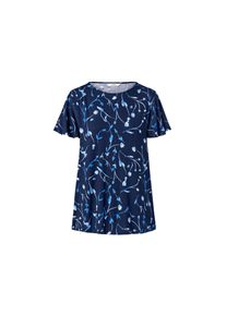 Tchibo - Blusenshirt mit Flügelärmeln - Damen - Gr. S - dunkelblau/print