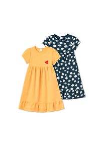 Tchibo - 2 Jerseykleider aus Bio-Baumwolle - Baby - Gr. 74/80 - dunkelblau/print