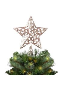 Albero di Natale con stelle dorate alto 25 cm