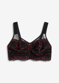 Entlastungs-BH ohne B&uuml;gel mit gepolsterten Tr&auml;gern in schwarz, Gr&ouml;sse 105C, bonprix