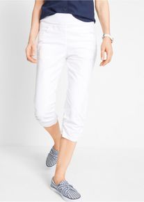 Capri-Hose aus Baumwoll-Mix in weiss, Gr&ouml;sse 38, 97% Baumwolle, bonprix