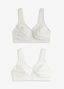 Minimizer-BH ohne B&uuml;gel mit Bio-Baumwolle (2er Pack) in weiss, Gr&ouml;sse 75C, 95% Baumwolle, aus &uuml;ber 90% Baumwolle, bonprix