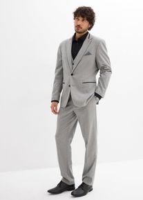 Costume 3 pièces Regular Fit en gris pour homme, Taille 50, Couleur/Motif: gris clair chiné, bonprix