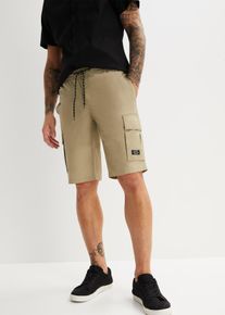 Schlupf-Cargo-Bermuda Regular Fit in gr&uuml;n, Gr&ouml;sse 60, 100% Baumwolle, bonprix