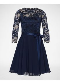 Swing Spitzenkleid mit Chiffon-Rock Damen Gr&ouml;&szlig;e 42 navy