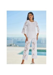 Heine, Unisex, Heine Spitzenbluse, ecru, 42, reine Baumwolle