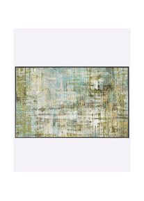 Salonloewe, Fussmatte rechteckig 7 mm H&ouml;he, salbei, ecru, Kunstfaser, Polyamid, 7 mm