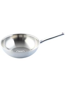 Wok »Lafer« Edelstahl 18/10 1 Stk. tlg. Ø 28 cm, Induktion , silberfarben , Johann Lafer