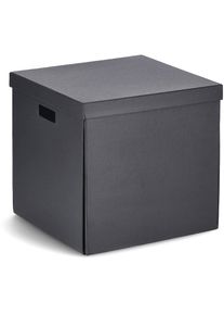 Aufbewahrungsbox beschriftbar, recycelter Karton , schwarz , zeller Present