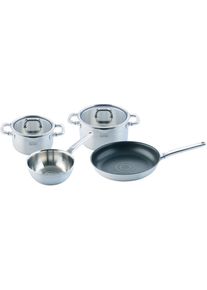 Johann Lafer Topf-Set »Lafer« Set, je 1x Fleischtopf Ø 20/24 cm, 1 Sauteuse Ø 20 cm, 1 Bratpfanne Ø 28 cm, 6 Stk. tlg. Edelstahl 18/10 , silberfarben , Johann...