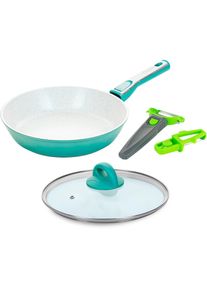 Genius Pfannen-Set »Cerafit Revolution Pfanne Ø 28 cm inkl. Börner Multi Peeler« Set, Pfanne, Ø 28 cm, aquagrün, Börner Multi peeler 3er-Set, grün, 5 Stk....
