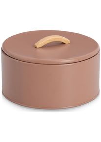 Aufbewahrungsbox »2400 ml, Metall/Gummibaum, mocca« Trendfarbe, Holzgriff, Aromaschutz , zeller Present