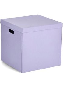 Aufbewahrungsbox beschriftbar, recycelter Karton , lila , zeller Present