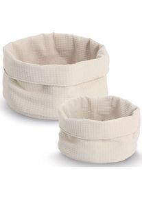 Aufbewahrungskorb »Waffelpiqué 2-tlg.« hochwertiges Waffelpiqué, Rand krempelbar , zeller Present