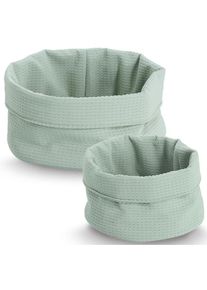 Aufbewahrungskorb »Waffelpiqué 2-tlg.« hochwertiges Waffelpiqué, Rand krempelbar , zeller Present