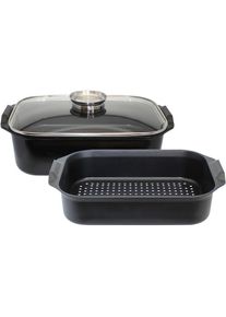 Bräter »Duo Vital« Aluminiumguss , schwarz , ELO