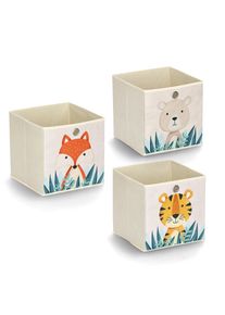 Aufbewahrungsbox »Animals« Vlies, faltbar, verschiedene Tiermotive , beige , zeller Present