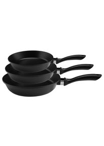 Pfannen-Set »Alucast« Aluminiumguss Set, je 1 Pfanne Ø 20/24/28 cm, H: 4,5/5/6 cm, 3 Stk. tlg. Induktion , schwarz , ELO