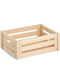 Aufbewahrungsbox »'Leisten', Kiefer« natürliches Holz, vielseitig, Stecksystem , zeller Present