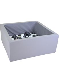 KNORRTOYS&reg; B&auml;llebad &raquo;Soft, Grey&laquo;, eckig mit 100 B&auml;llen Grey/white; Made in Europe grau