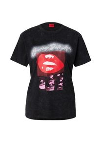 Hugo, Femmes T-shirt 'Damacia_2', violet / rouge / noir / blanc