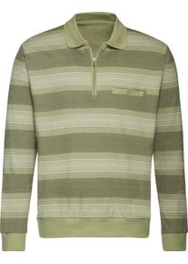 Marco Donati Herren Langarm-Shirt schilf-gestreift