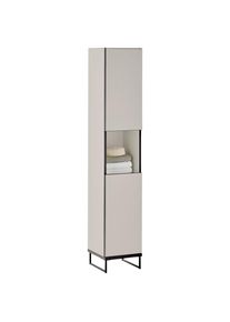 Mid.you Hochschrank , Schwarz, Kaschmir , Metall , 2 F&auml;cher , 30x162x31 cm , stehend , Badezimmer, Badm&ouml;belsets & -serien, Badm&ouml;belserien