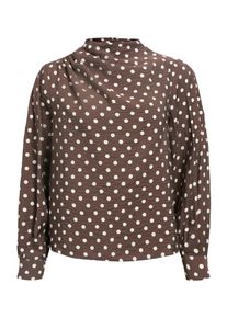 Object Bluse 'OBJHALI' Damen Gr&ouml;&szlig;e XL schoko / wei&szlig;