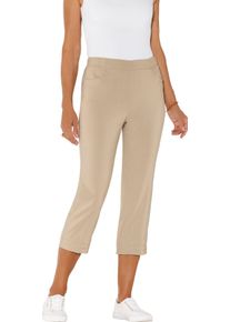Damen 3/4-Hose mit Dehnbund beige