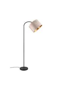Trio Leuchten Stehleuchte , Schwarz, Goldfarben, Beige , Metall, Textil , 156 cm , Lampen & Leuchten, Innenbeleuchtung, Stehlampen, Stehlampen