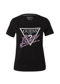 Guess, Femmes T-shirt 'Love Triangle', rose / noir / blanc