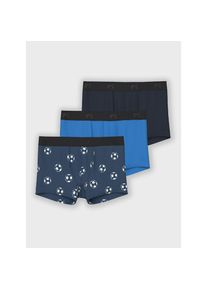 name it , Jugendliche , Trunk »NKMBOXER 3P DARK DENIM FOOTBALL NOOS« Packung, 3 Stk. , blau , Coole Boxershort von name it für Jungen