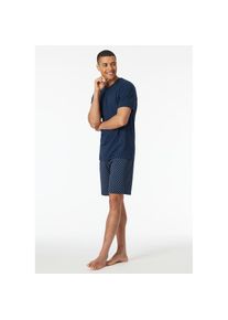 Schiesser, Herren, Shorty &raquo;Casual Essentials&laquo; 2 tlg. mit V-Ausschnitt, 801, admiral, 52, Herren-Schlafanzug von Schiesser