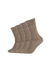 Camano, Unisex, Socken &raquo;ca-soft&laquo; 4 Paar, 4 Paar tlg. mit verst&auml;rktem Fersen- und Zehenbereich, camel, meliert, 43-46, Socken von Camano