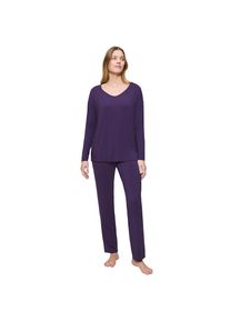 Triumph , Damen , Pyjama »Timeless Sensuality PK LSL« 2 tlg. atumgsaktiv und weich , lila , Langer, bequemer Pyjama mit schmeichelnder Passform