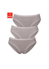 Lascana, Unisex, Lascana Bikinislip 3er-Pack, aus elastischer Baumwolle mit weicher Spitze, taupe, 36/38, Lascana Slips im 3er-Pack